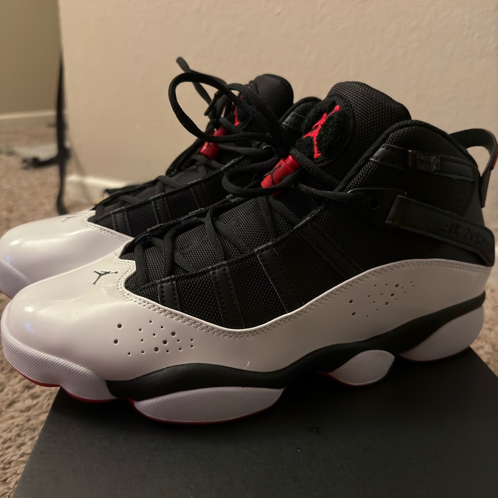 JORDAN 6 RINGS *black varsity red size 11 *new* - Picture 2 of 4